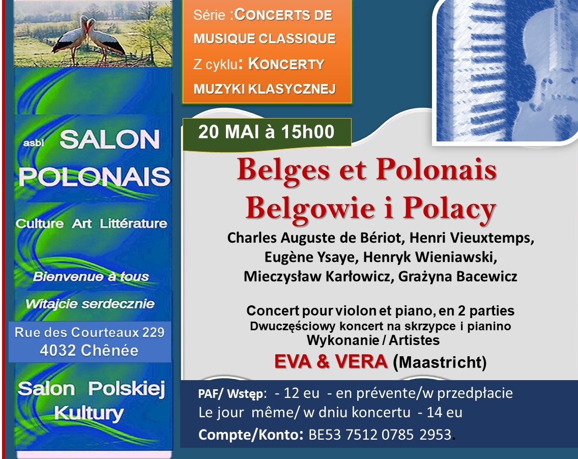 Affiche. Liège. Belges et Polonais. Belgowie i Polacy. EVA & VERA (Maastricht). 2018-05-20